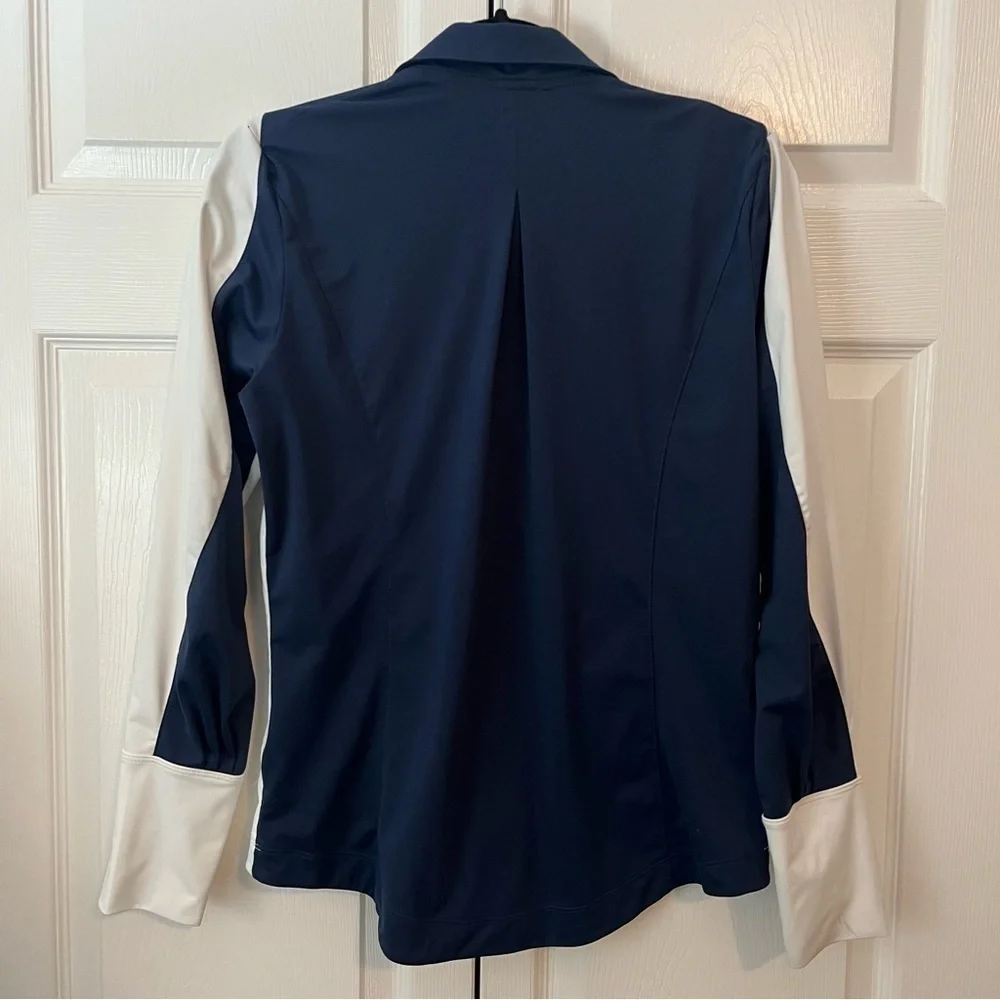 White and Navy Nike Golf Dri-Fit Jacket Size M